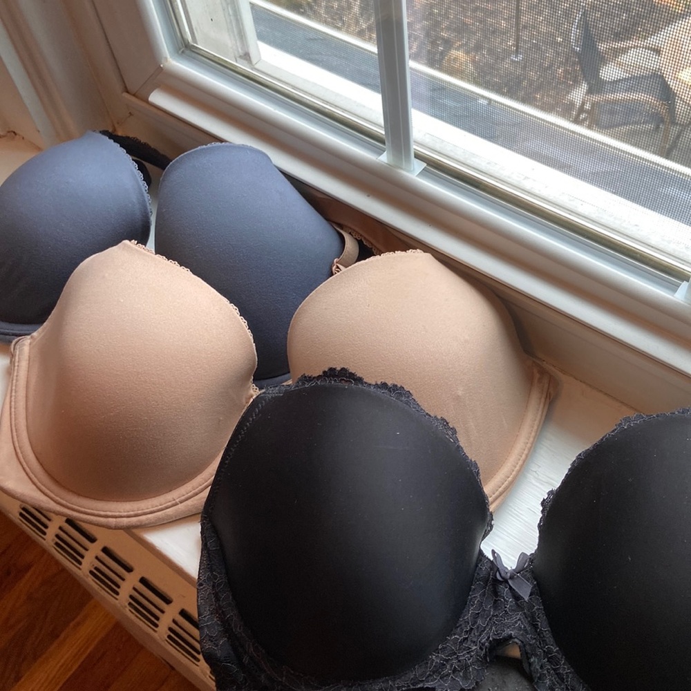 Three Victoria’s Secret bras in size 34D